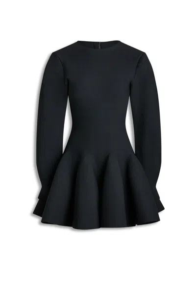Scanlan Theodore Crepe Knit Ballet Dress In Black