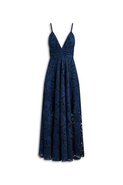 Scanlan Theodore Lace Gown In Blue