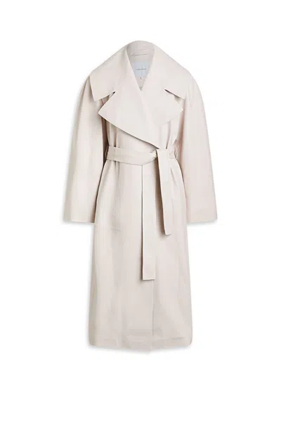 Scanlan Theodore Leather Portrait Neck Coat In Multi