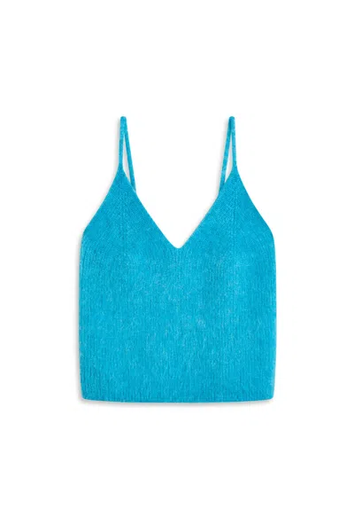 Scanlan Theodore Brushed Mohair Camisole In Blue