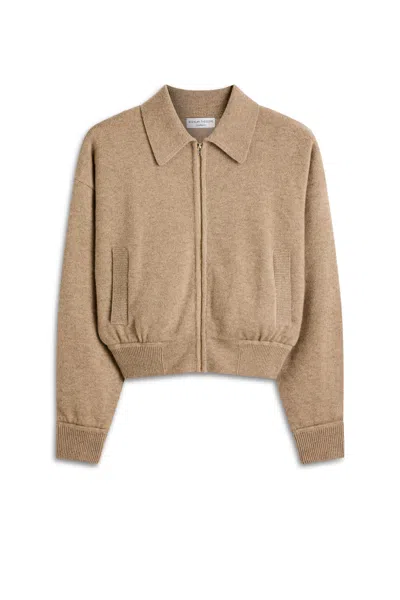 Scanlan Theodore Cashmere Collared Bomber In Brown