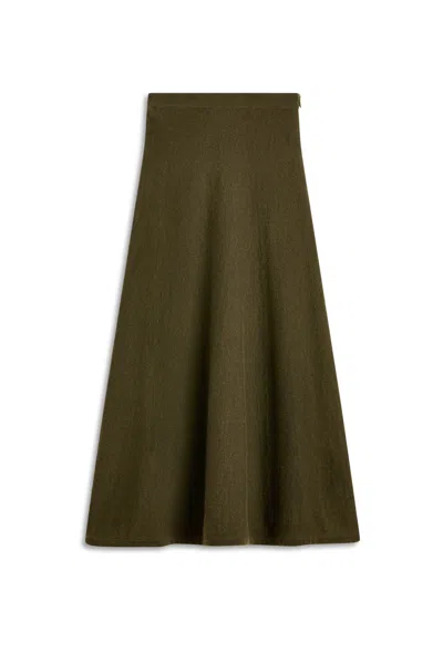 Scanlan Theodore Cashmere Soft Skirt In Green