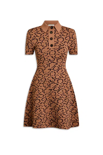 Scanlan Theodore Crepe Knit Jacquard Mini In Brown