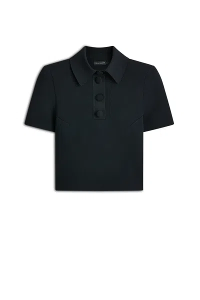 Scanlan Theodore Crepe Knit Milano Shirt In Black