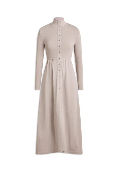 Scanlan Theodore Crepe Knit Poppy Soft Dress In Gray