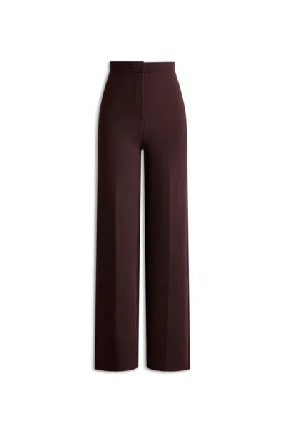 Scanlan Theodore Crepe Knit Trouser In Brown