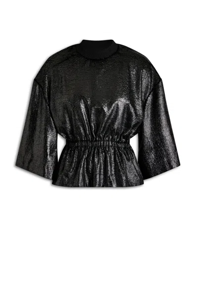 Scanlan Theodore French Lacquered Velvet Top In Black