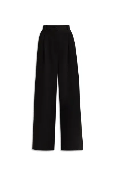 Scanlan Theodore Pleat Drape Leg Trouser In Black