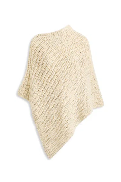 Scanlan Theodore Handknit Cape In Neutral