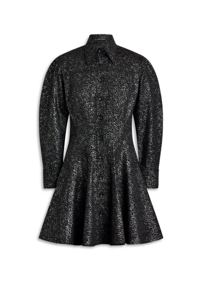 Scanlan Theodore Ocelot Weave Dress In Black