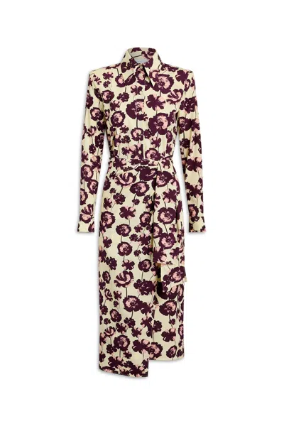 Scanlan Theodore Silk Poppy Print Wrap Dress In Multi