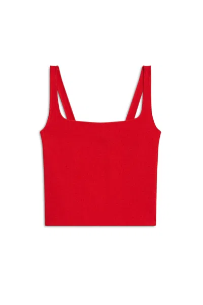 Scanlan Theodore Crepe Knit Square Camisole In Red
