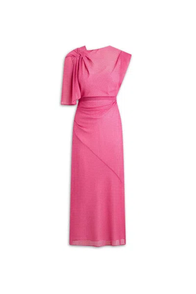 Scanlan Theodore French Draped Dress In Pink