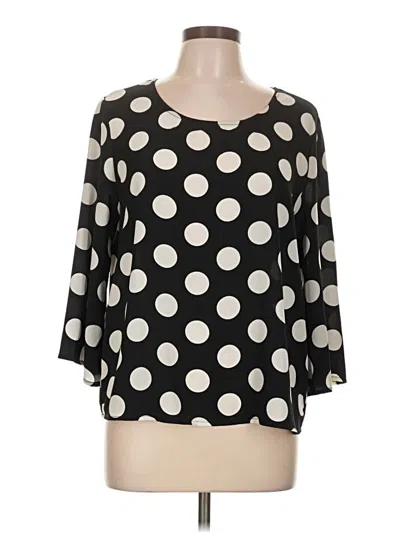 Pre-owned W5 3/4 Sleeve Blouse In Black