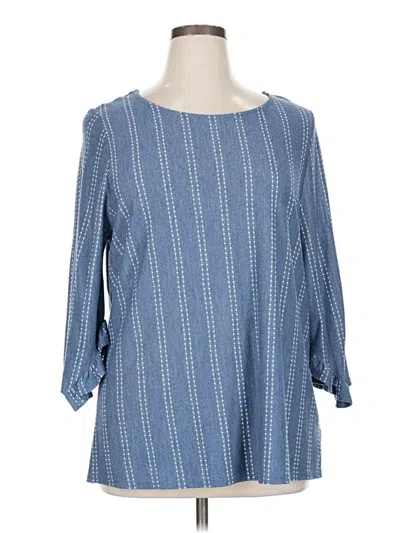 Pre-owned W5 3/4 Sleeve Blouse In Blue