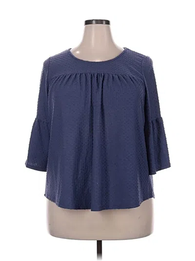 Pre-owned W5 3/4 Sleeve Blouse In Blue