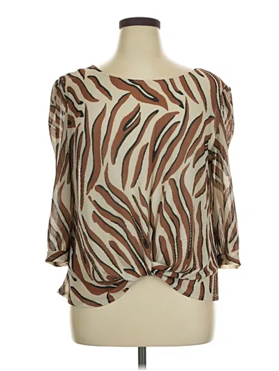 Pre-owned W5 3/4 Sleeve Blouse In Brown