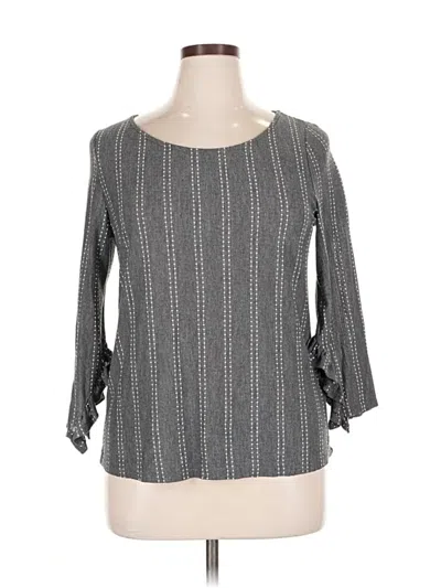 Pre-owned W5 3/4 Sleeve Blouse In Gray