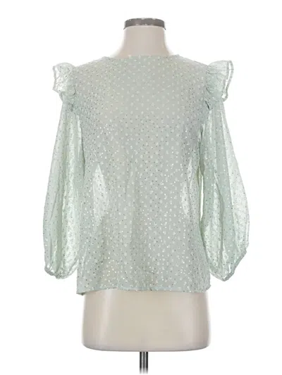 Pre-owned W5 3/4 Sleeve Blouse In Green