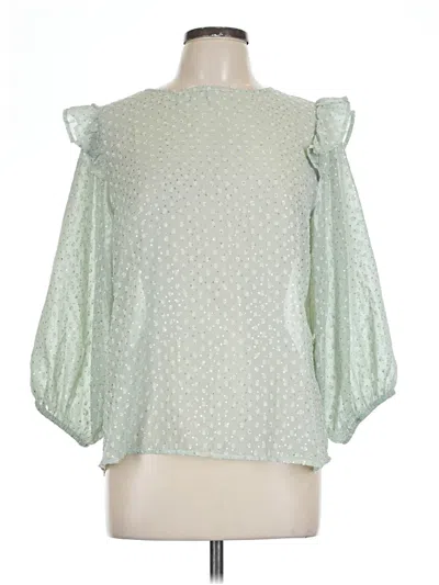 Pre-owned W5 3/4 Sleeve Blouse In Green