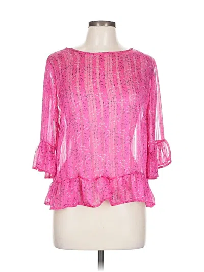 Pre-owned W5 3/4 Sleeve Blouse In Pink
