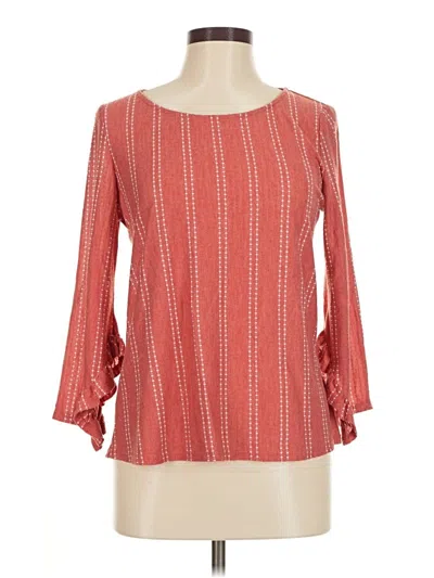Pre-owned W5 3/4 Sleeve Blouse In Red
