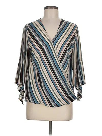 Pre-owned W5 3/4 Sleeve Blouse In Teal