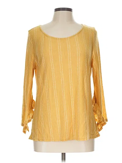 Pre-owned W5 3/4 Sleeve Blouse In Yellow