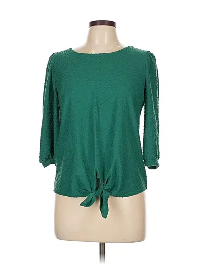 Pre-owned W5 3/4 Sleeve T-shirt In Green