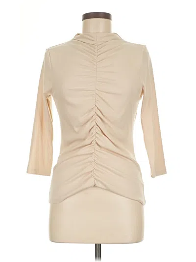 Pre-owned W5 3/4 Sleeve Top Ivory Turtleneck Tops