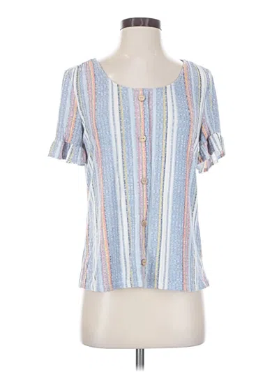 Pre-owned W5 Short Sleeve Blouse In Blue