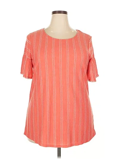 Pre-owned W5 Short Sleeve Blouse In Orange
