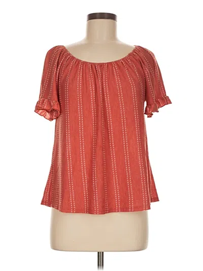 Pre-owned W5 Short Sleeve Blouse In Orange