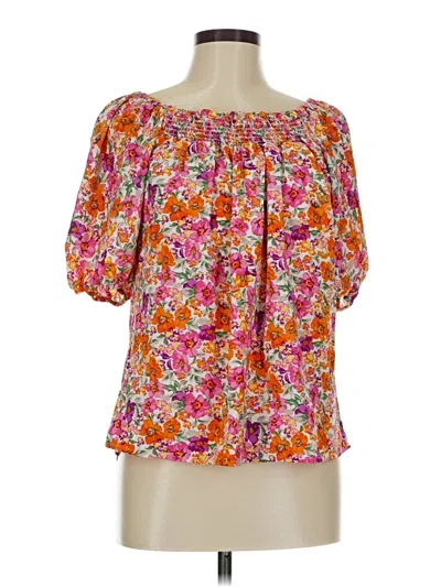 Pre-owned W5 Short Sleeve Blouse In Pink