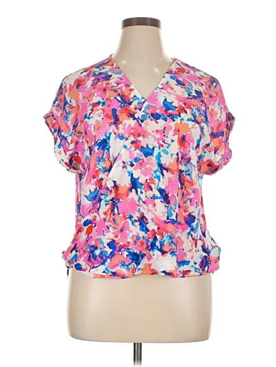 Pre-owned W5 Short Sleeve Blouse In Pink