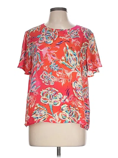 Pre-owned W5 Short Sleeve Blouse In Red