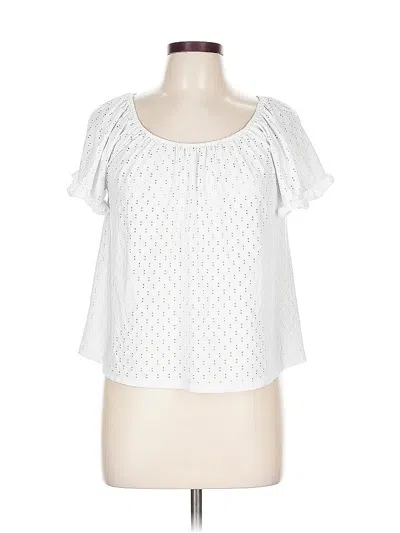 Pre-owned W5 Short Sleeve Blouse In White