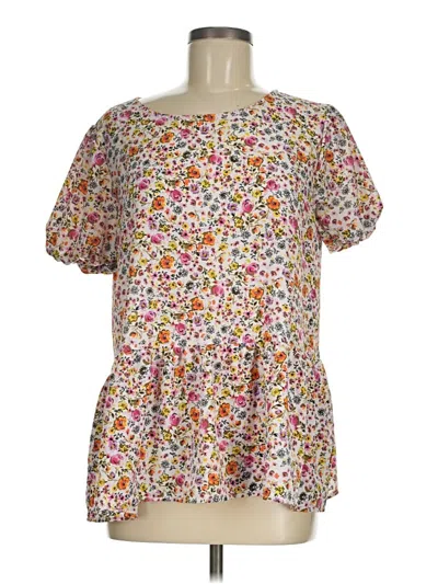 Pre-owned W5 Short Sleeve Blouse In White