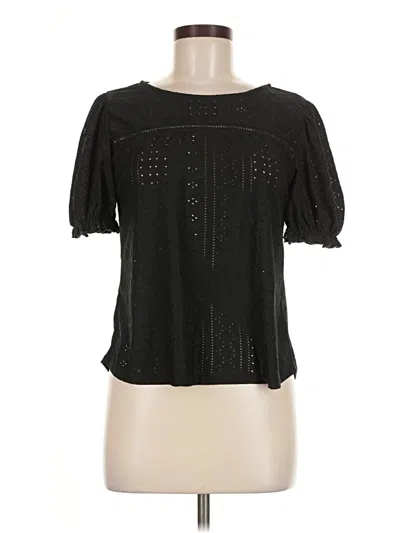 Pre-owned W5 Short Sleeve Top Black Keyhole Neckline Tops