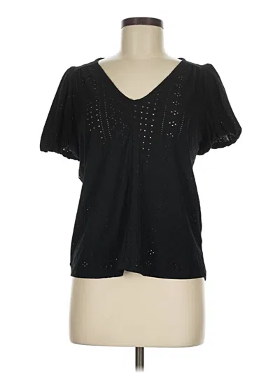 Pre-owned W5 Short Sleeve Top Black Sweetheart Neckline Tops