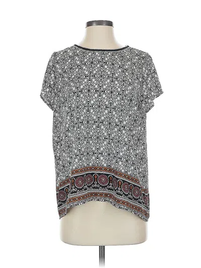 Pre-owned W5 Short Sleeve Top Gray Scoop Neck Tops