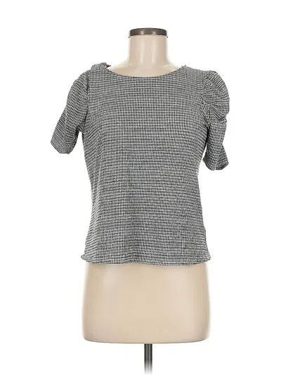 Pre-owned W5 Short Sleeve Top Gray Square Neckline Tops