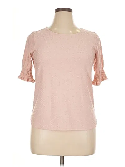 Pre-owned W5 Short Sleeve Top Pink Crew Neck Tops