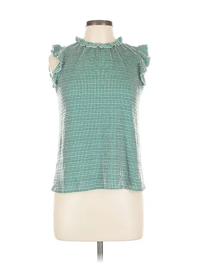 Pre-owned W5 Sleeveless Blouse In Green