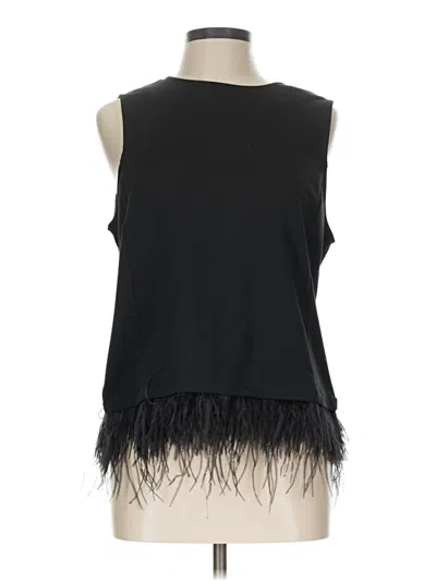Pre-owned W5 Sleeveless Top Black Crew Neck Tops