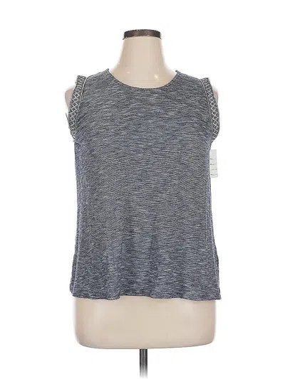 Pre-owned W5 Sleeveless Top Gray Keyhole Neckline Tops
