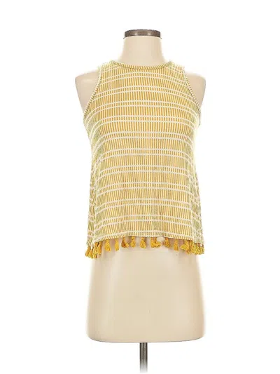 Pre-owned W5 Sleeveless Top Yellow Halter Neckline Tops