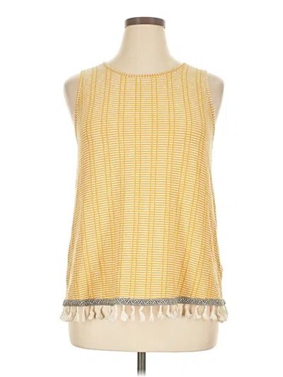 Pre-owned W5 Sleeveless Top Yellow Halter Neckline Tops