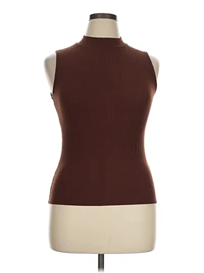 Pre-owned W5 Tank Top Brown Turtleneck Tops