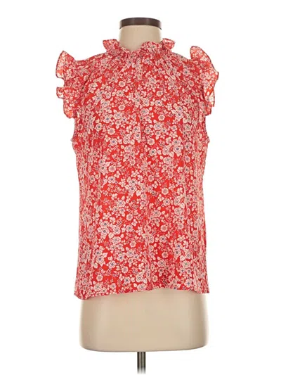 Pre-owned W5 Tank Top Red Ruffles Neckline Tops